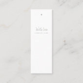 Carte De Visite Mini Mots-clés cadeaux de script Silver Moderne (Devant)