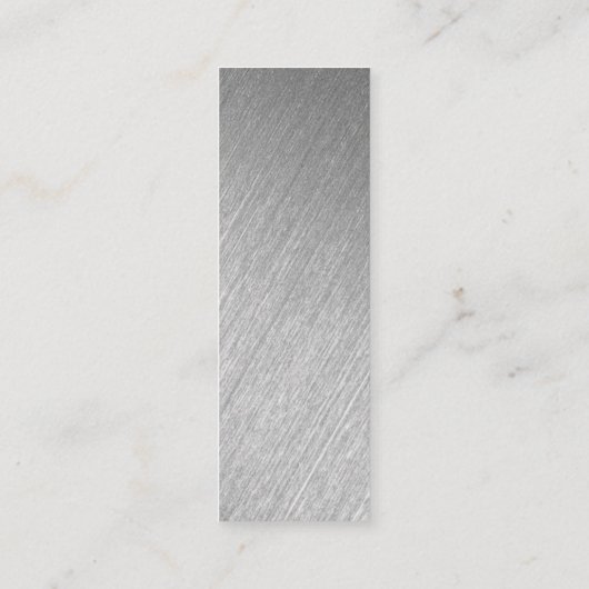 Carte De Visite Mini Mots-clés cadeaux de script Silver Moderne (Dos)