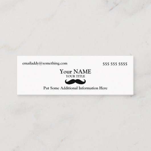 Carte De Visite Mini Moustache (Devant)