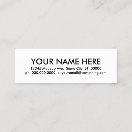 Carte De Visite Mini Moustache (Dos)