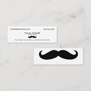 Carte De Visite Mini Moustache moderne