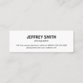 Carte De Visite Mini Multiples / Texture blanche (Dos)