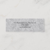 Carte De Visite Mini Mur gris unique professionnel mince (Dos)