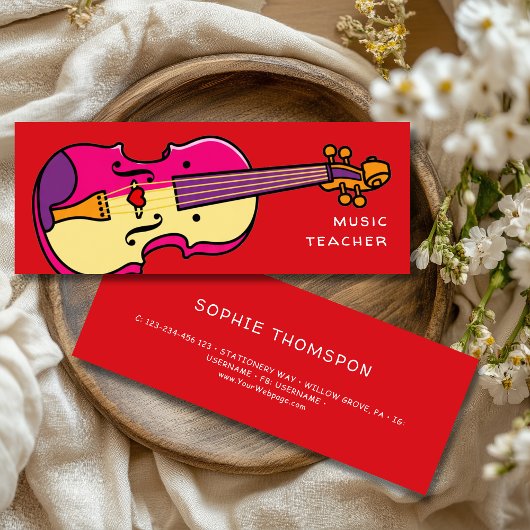 Carte De Visite Mini Music teacher violin private lessons