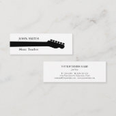 Carte De Visite Mini Music Treble Clef Chrome Personnalisé Mini (Devant / Derrière)