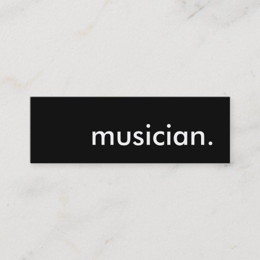 Carte De Visite Mini musicien. (Devant)