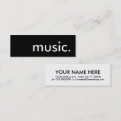 Carte De Visite Mini musique. (Devant / Derrière)