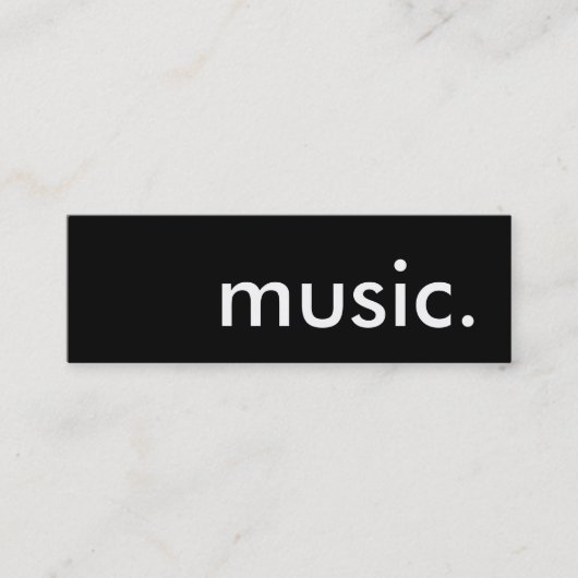 Carte De Visite Mini musique. (Devant)