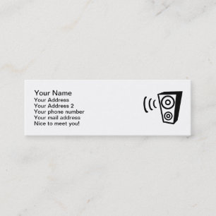 Carte De Visite Mini Musique de battement de haut-parleur