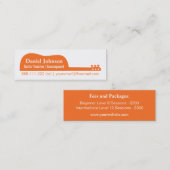 Carte De Visite Mini Musique de Guitar Silhouette (Devant / Derrière)