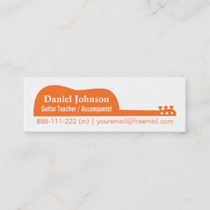 Carte De Visite Mini Musique de Guitar Silhouette