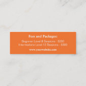 Carte De Visite Mini Musique de Guitar Silhouette (Dos)