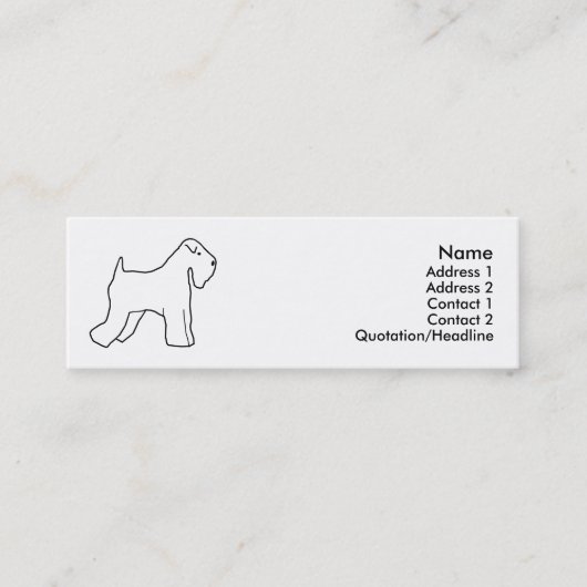 Carte De Visite Mini "My Wheaten Terrier" (Devant)
