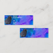 Carte De Visite Mini Mystic Raven Portrait Celtic Pagan Art (Devant / Derrière)