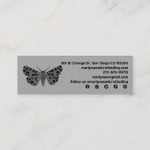 Carte De Visite Mini Mystical Magic MOTH Esthetician Beauty Salon (Dos)