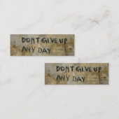 Carte De Visite Mini N'abandonnez pas - Signet (Devant / Derrière)