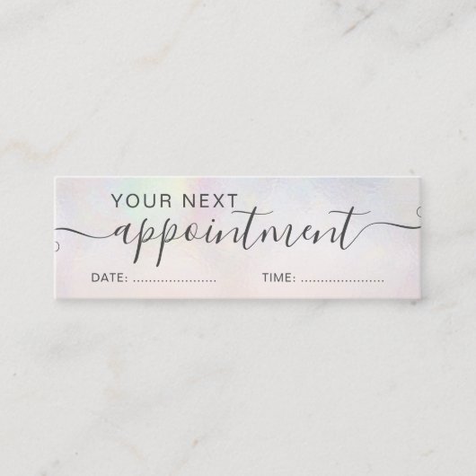 Carte De Visite Mini Nacre de perle moderne ombre rendez-vous blush (Devant)