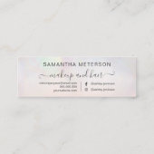 Carte De Visite Mini Nacre de perle moderne ombre rendez-vous blush (Dos)