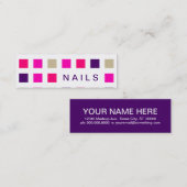 Carte De Visite Mini NAILS (carrés modernes) (Devant / Derrière)