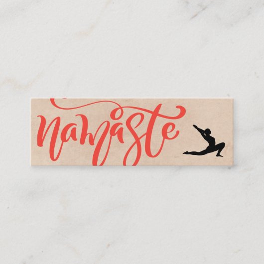Carte De Visite Mini Namaste Yoga Stretch (Devant)