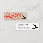 Carte De Visite Mini Namaste Yoga Stretch (Devant / Derrière)