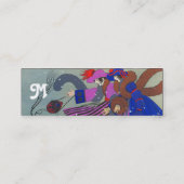 CARTE DE VISITE MINI NEIGE HIVER / BEAUTÉ MODE COSTUME DESIGNER (Dos)