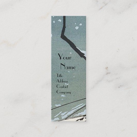 CARTE DE VISITE MINI NEIGE HIVER / BEAUTÉ MODE COSTUME DESIGNER (Devant)