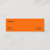 Carte De Visite Mini neon orange  (Devant)