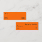 Carte De Visite Mini neon orange  (Devant / Derrière)