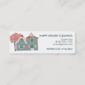 Carte De Visite Mini Nettoyage de la maison Services à domicile Charme (Dos)