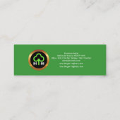 Carte De Visite Mini Nettoyer le jardinier de ligne d'arbre simple (Dos)