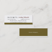 Carte De Visite Mini Nettoyer une plaine unique moderne (Devant / Derrière)