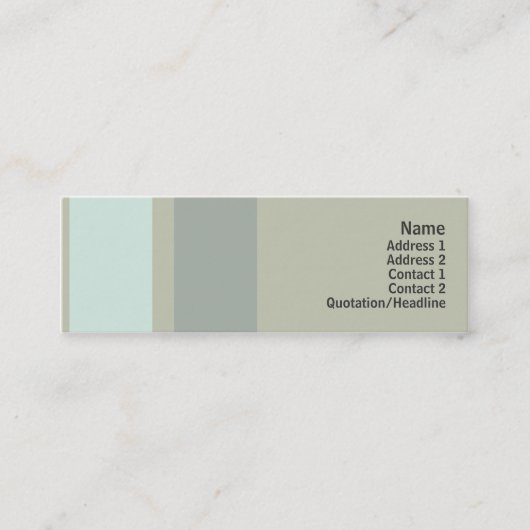 Carte De Visite Mini Neutralité - maigre (Devant)