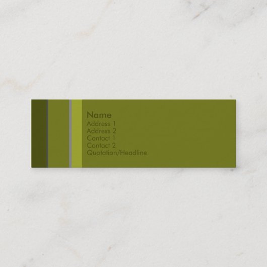 Carte De Visite Mini No. 0010 de rayures (Devant)