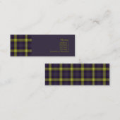 Carte De Visite Mini No. 0020 de tartan (Devant / Derrière)