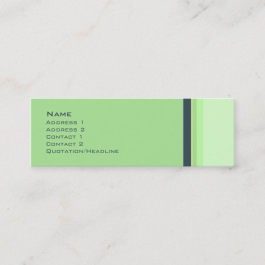 Carte De Visite Mini No. 0037 de rayures (Devant)