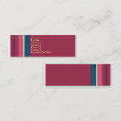 Carte De Visite Mini No. 0077 de rayures (Devant / Derrière)