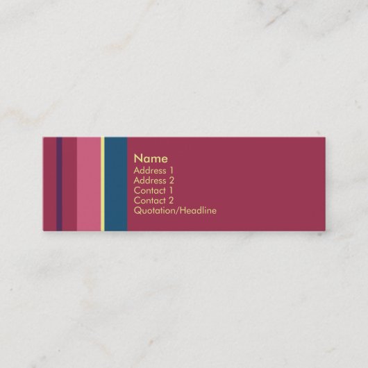 Carte De Visite Mini No. 0077 de rayures (Devant)