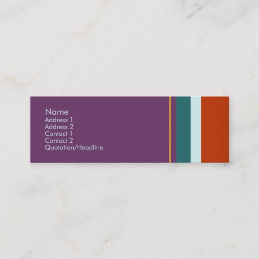 Carte De Visite Mini No. 0078 de rayures (Devant)