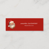 Carte De Visite Mini Noël rétro Holly Jolly Santa Claus (Devant)