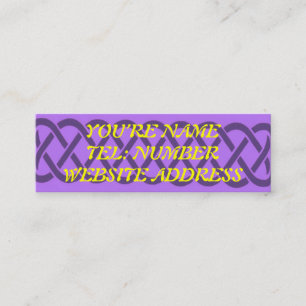 Carte De Visite Mini Noeud celtique violet sur Violet
