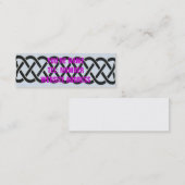 Carte De Visite Mini Noir céleste sur blanc (Devant / Derrière)