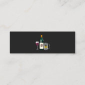 Carte De Visite Mini Noir de barman (Dos)