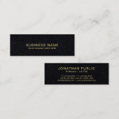 Carte De Visite Mini Noir de la meilleure qualité moderne simple (Devant / Derrière)