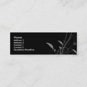 Carte De Visite Mini Noir et argent