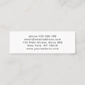 Carte De Visite Mini Noir et blanc (Dos)