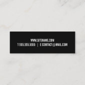 Carte De Visite Mini Noir et blanc en gras (Dos)