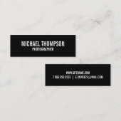 Carte De Visite Mini Noir et blanc en gras (Devant / Derrière)