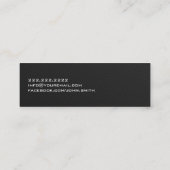 Carte De Visite Mini Noir moderne de code de QR et consultant en (Dos)