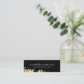 Carte De Visite Mini Noir / Or brossé (Debout devant)
